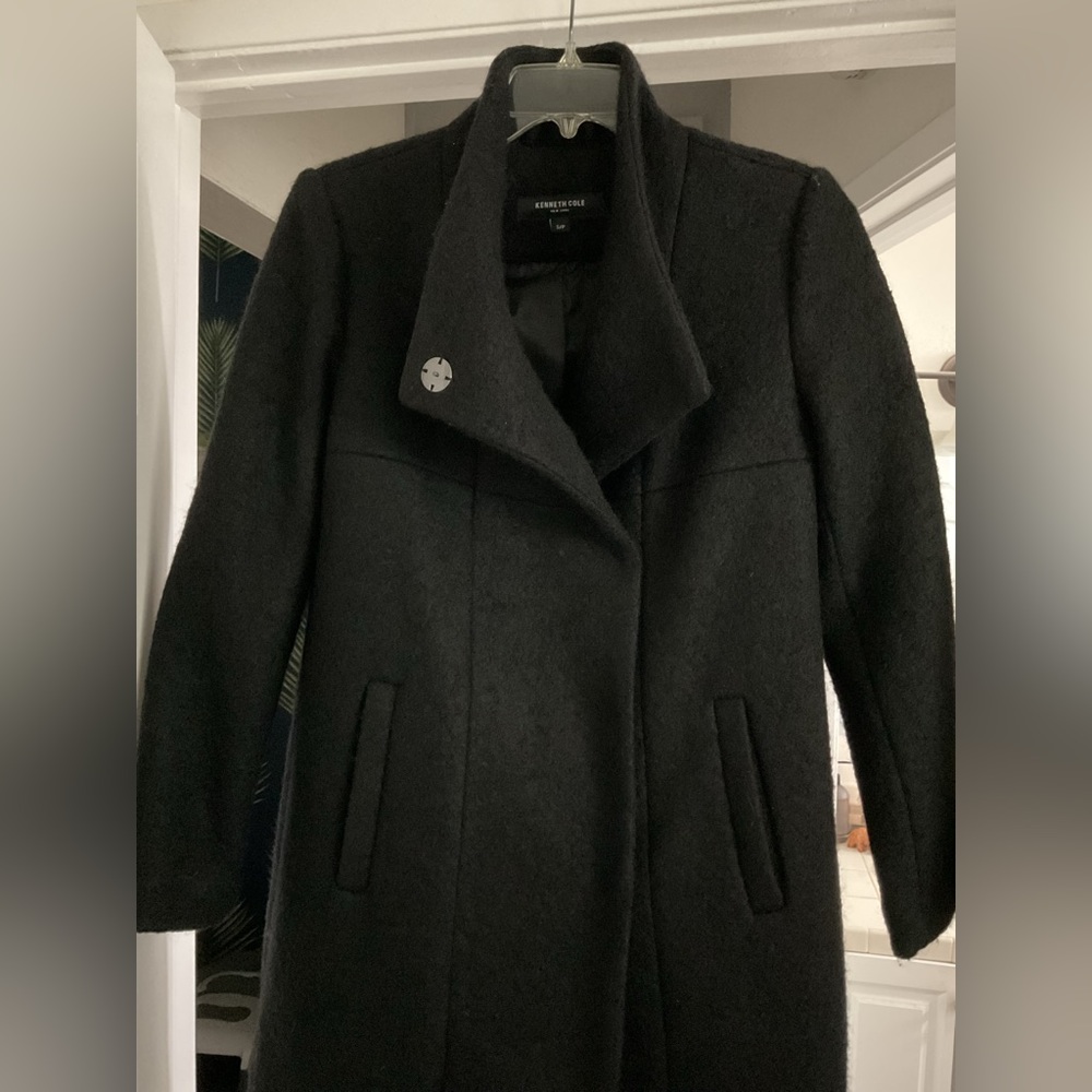 Kenneth Cole New York Wool Blend Bouclé Coat